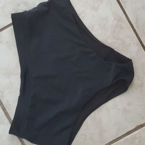 Raisins black high waist crochet back high waist swim bottoms bikini